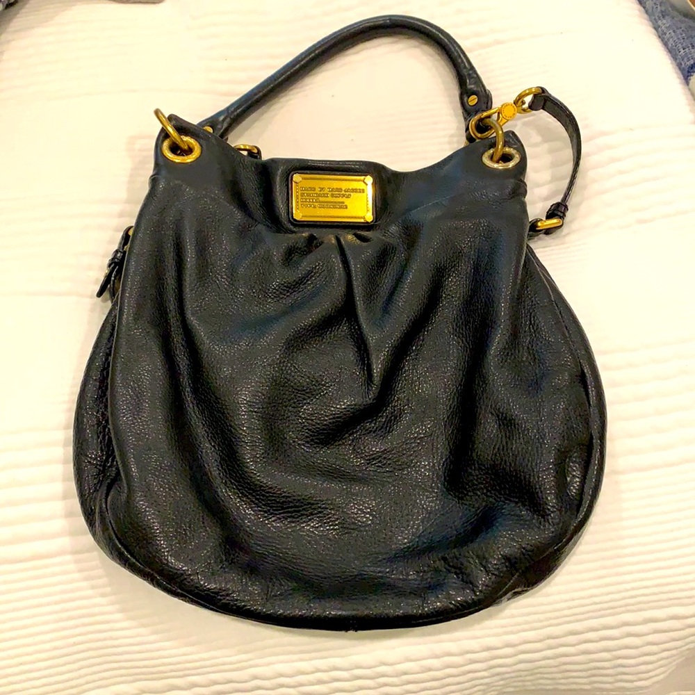 Marc Jacobs black leather handbag